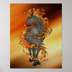 Fire Horse (16x20) Poster
