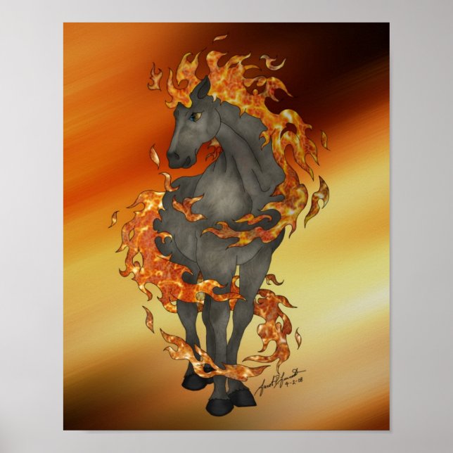 Fire Horse (16x20) Poster (Front)