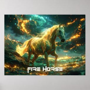 FIRE HORSE - CHINESE ZODIAC - POSTER