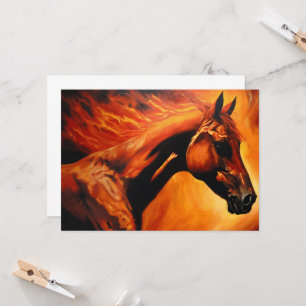 fire horse, horse, animals, flame, fire invitation