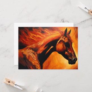 fire horse, horse, animals, flame, fire invitation