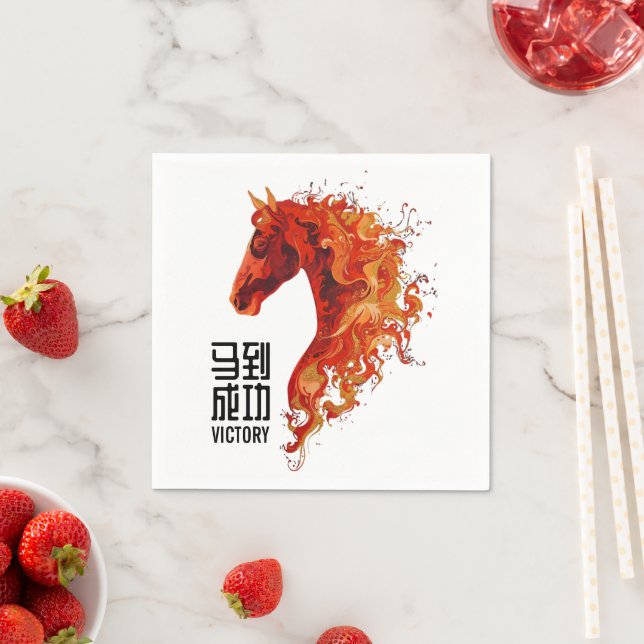 Fire Horse Napkin (Insitu)