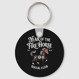 Fire Horse Social Club 2026 Lunar New Year  Key Ring