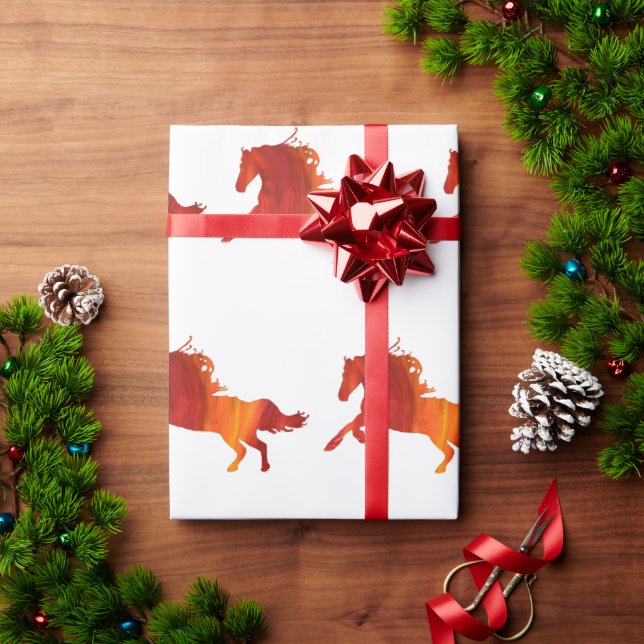 Fire Horse  Wrapping Paper (Holiday Gift)