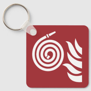 Fire Hose Safety Sign Key Ring