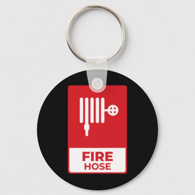Fire Hose Sticker  Key Ring (Front)