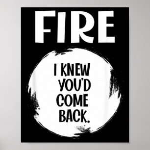 FIRE - Hot Packet Funny Taco Matching Halloween Poster