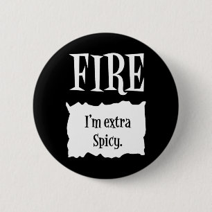 FIRE - Hot Packet Halloween Taco Costume  6 Cm Round Badge