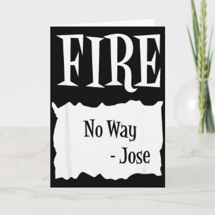 Fire - Hot Packet Halloween Taco Costume Card