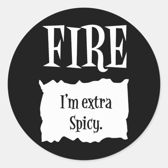 FIRE - Hot Packet Halloween Taco Costume  Classic Round Sticker (Front)