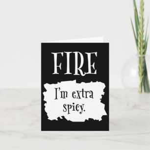 Fire Hot Packet Halloween Taco I'm Extra Spicy Cos Card