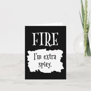 Fire Hot Packet Halloween Taco I'm Extra Spicy Cos Card