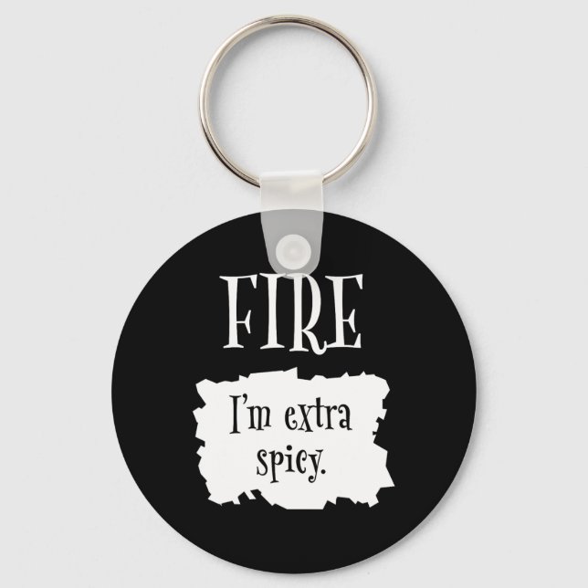 Fire Hot Packet Halloween Taco I'm Extra Spicy Cos Key Ring (Front)