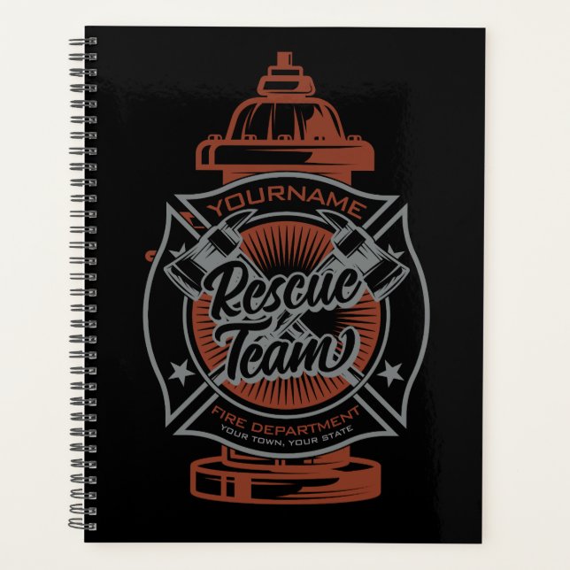 Fire Hydrant ADD NAME Fire Fighter Rescue Team Planner (Front)