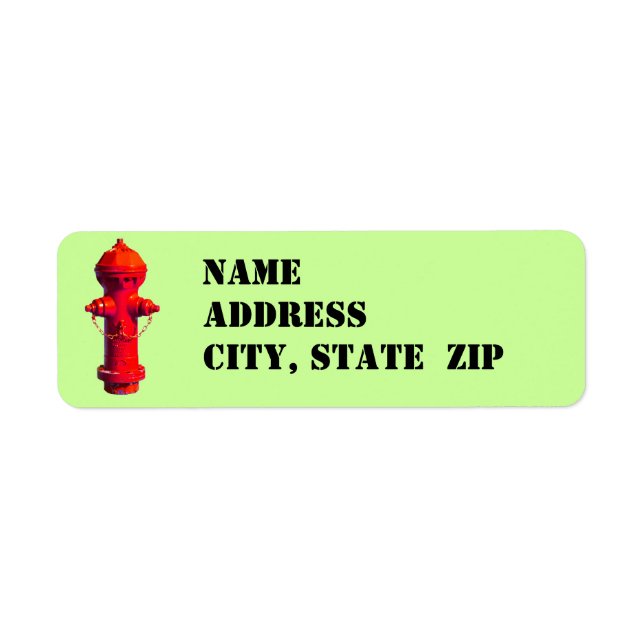 Fire Hydrant Address Labels (Front)