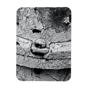 Fire Hydrant Bolt Cracked Paint Closeup Photo Magnet