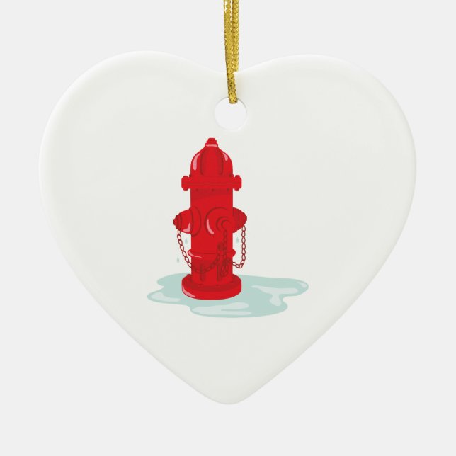 Fire Hydrant Ceramic Tree Decoration (Front)