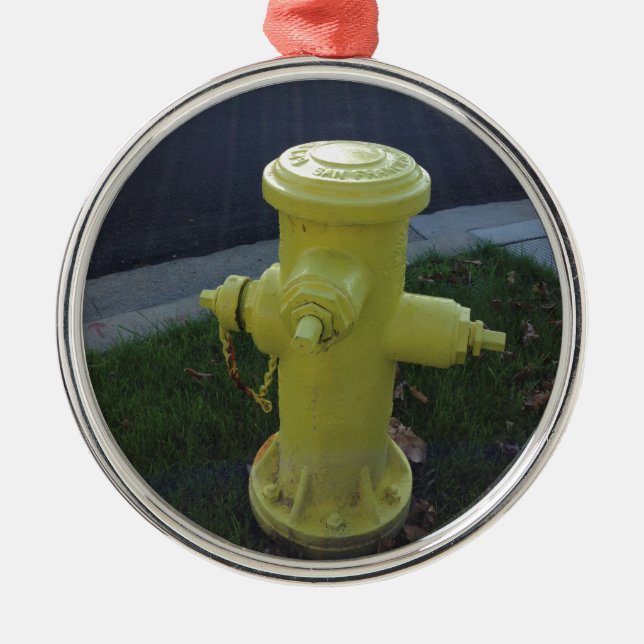 Fire Hydrant Metal Ornament (Front)