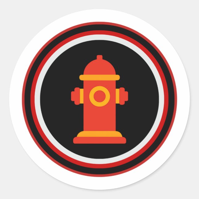Fire Hydrant Party Sticker (Front)