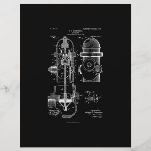 Fire Hydrant Patent Firefighter Gift Men Women Flyer