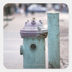 Fire Hydrant Square Sticker