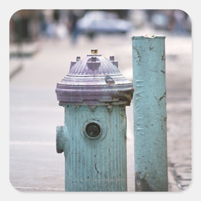 Fire Hydrant Square Sticker (Front)