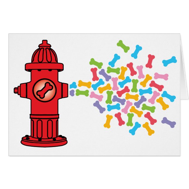 Fire Hydrant with Dog Bones (Front Horizontal)