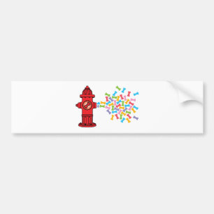 Fire Hydrant with Dog Bones Bumper Sticker