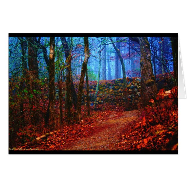 Fire & Ice Forest Oil Painting Gifts Apparel (Front Horizontal)