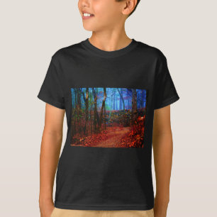 Fire & Ice Forest Oil Painting Gifts Apparel T-Shirt