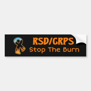 Fire & Ice Ribbon Bumper Sticker