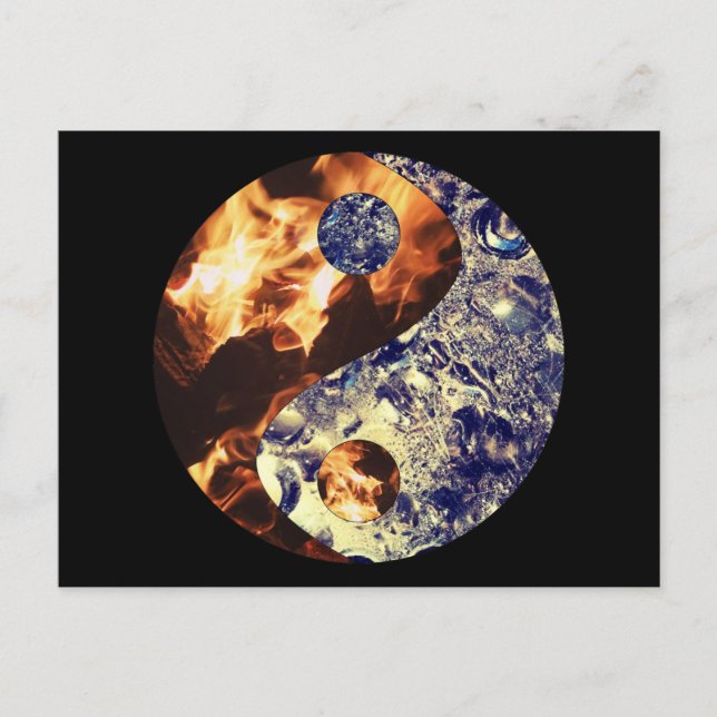 Fire & Ice Yin Yang Postcard (Front)