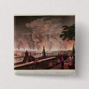 Fire in Moscow, September 1812. engraved by 15 Cm Square Badge