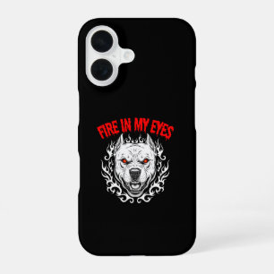 Fire in My Eyes - Pitbull iPhone 16 Case