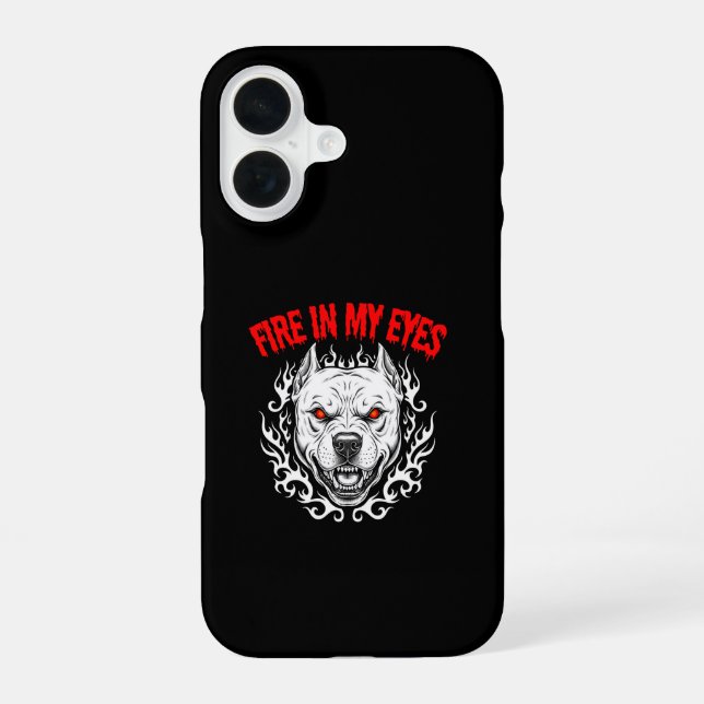 Fire in My Eyes - Pitbull iPhone 16 Case (Back)