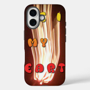 Fire in My Heart Art Print iPhone 16 Case