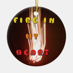 Fire in My Heart Art Print Ceramic Tree Decoration