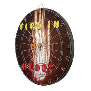 Fire in My Heart Art Print Dartboard