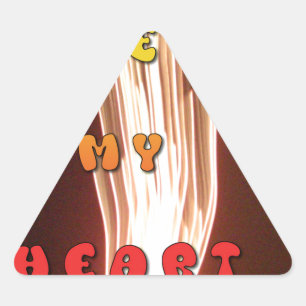 Fire in My Heart Art Print Triangle Sticker