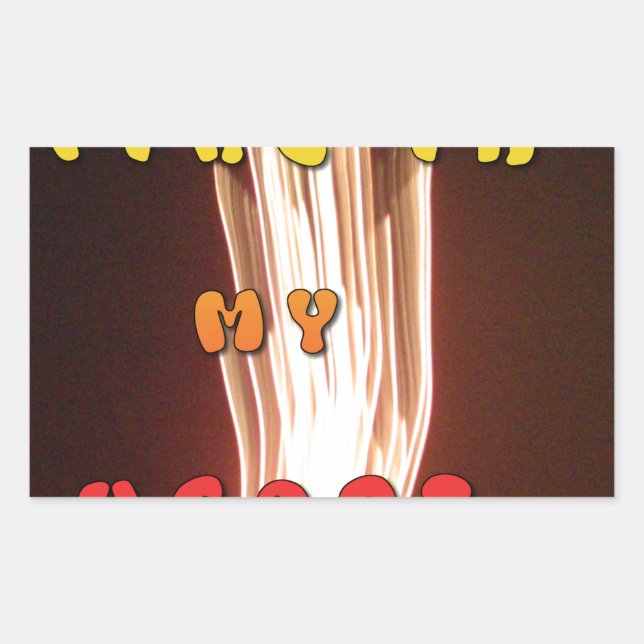 Fire in my heart briliant fireworks Hakuna Matata. Rectangular Sticker (Front)