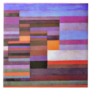 Fire in the Evening by Paul Klee Ceramic Tile