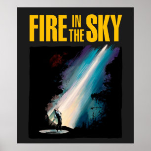 Fire in the Sky Illustration Poster