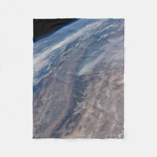 Fire In Yosemite National Park & Stanislaus Forest Fleece Blanket (Front)