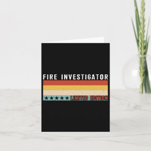 Fire Investigator Job Title Profession Worker Appr Card