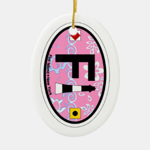 Fire Island. Ceramic Ornament