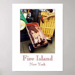 'Fire Island Coloured Wagons' Poster