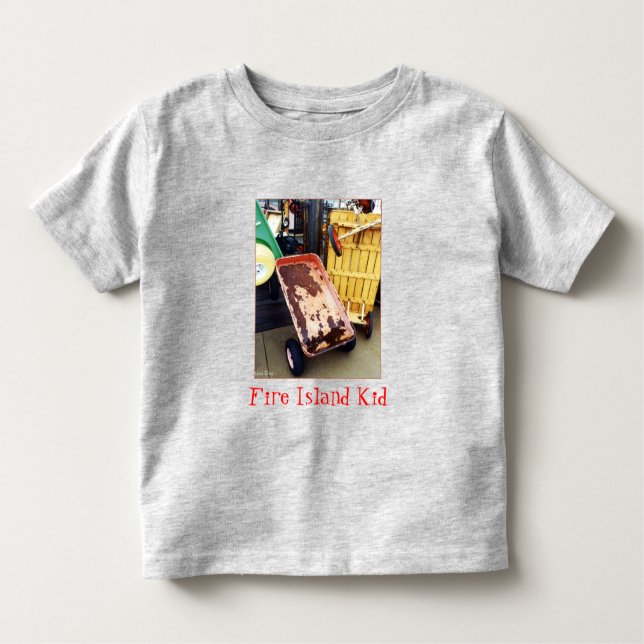 'Fire Island Kid' Coloured Wagons  Toddler T-shirt (Front)