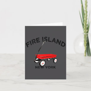 Fire Island Large Version Red Wagon Long Island Ny Card