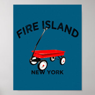 Fire Island Large Version Red Wagon Long Island Ny Poster