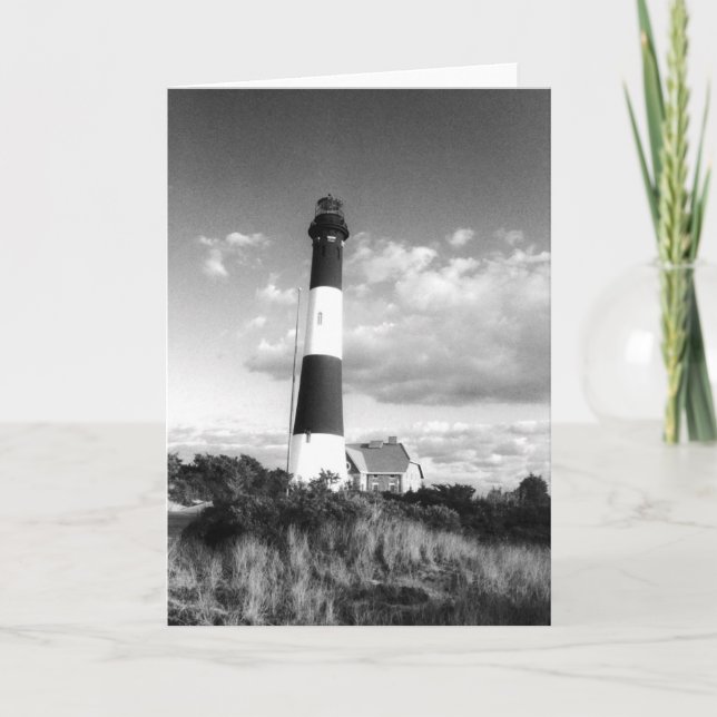 'Fire Island Lighthouse' Blank Greeting Card (Front)